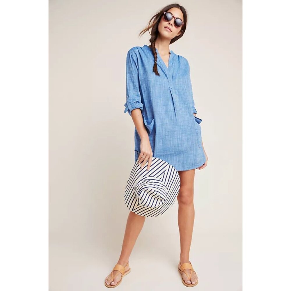 ANTHROPOLOGIE Seafolly Boyfriend Cover-Up Top